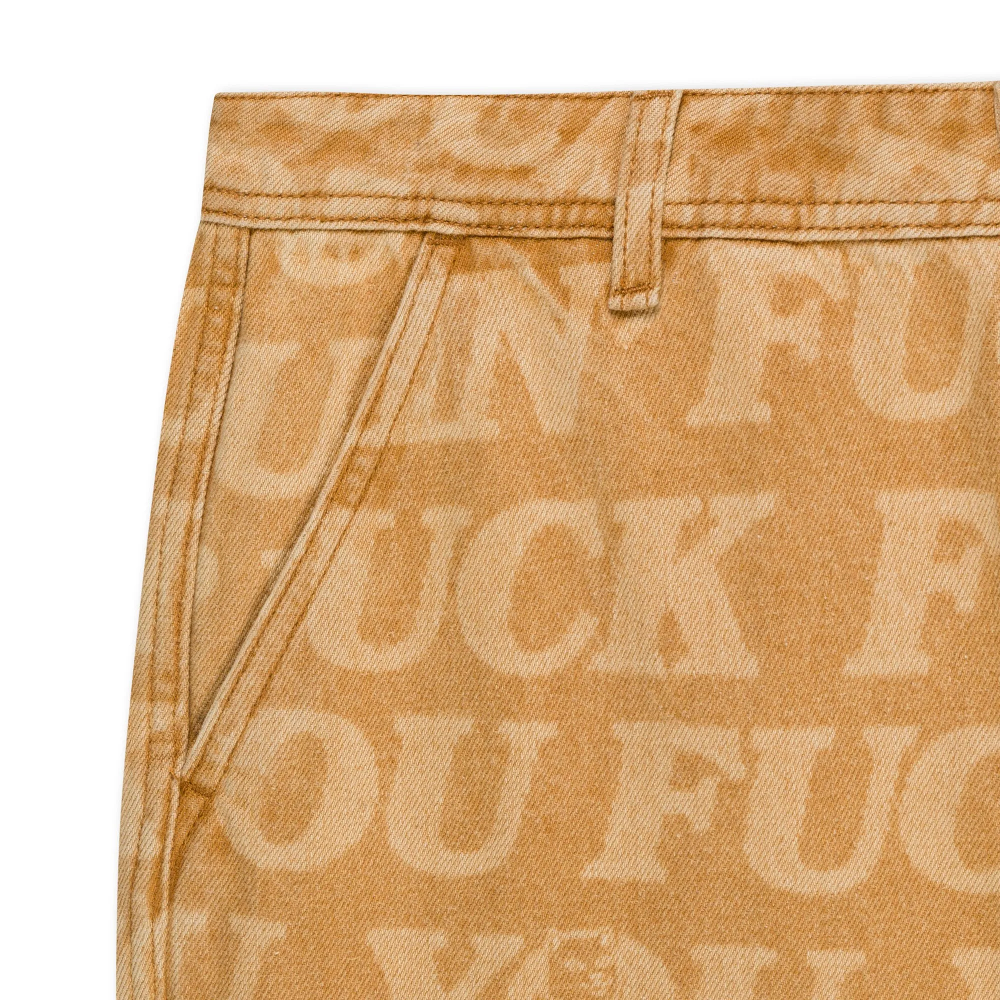 F.U.F.F. Washed Denim Pants (Light Brown Denim)