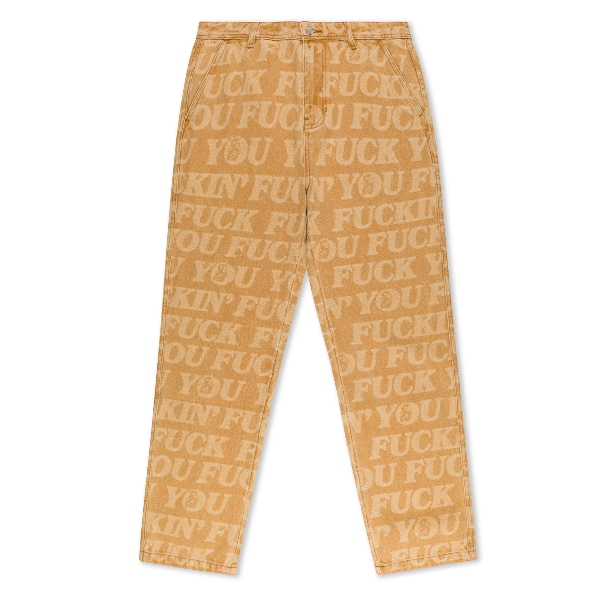 F.U.F.F. Washed Denim Pants (Light Brown Denim)