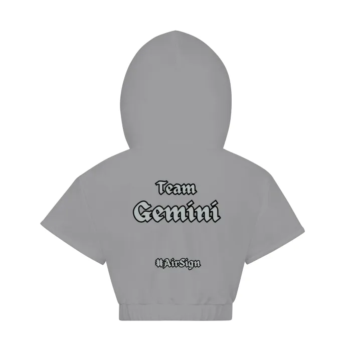 Gemini Hem Crop Hooded Top