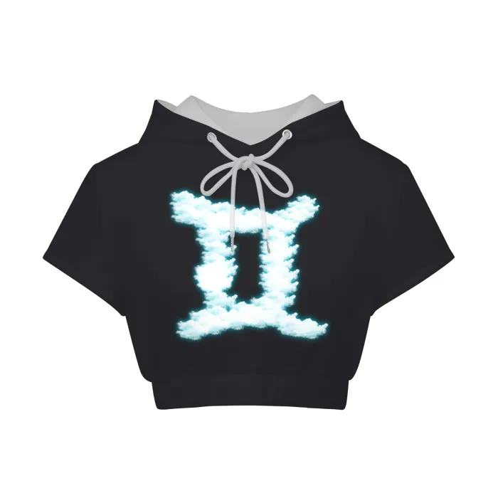 Gemini Hem Crop Hooded Top