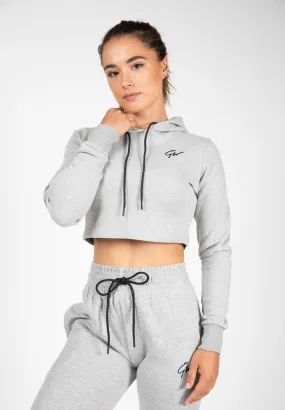 Gorilla Wear Pixley Crop Top Hoodie - Grey