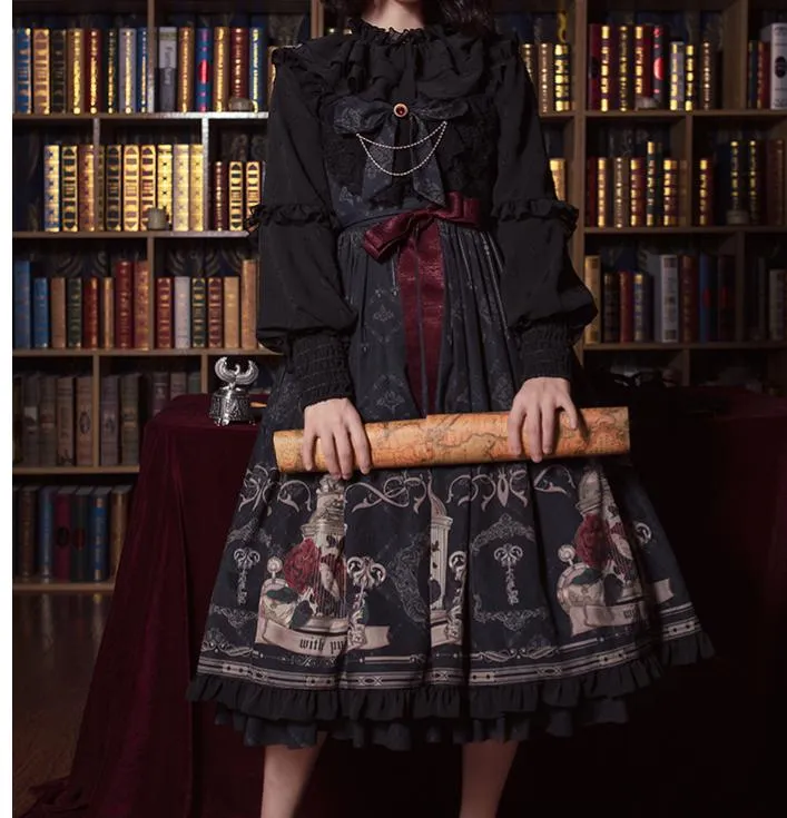 Gothic Style Vintage Sleeveless Lolita Dress