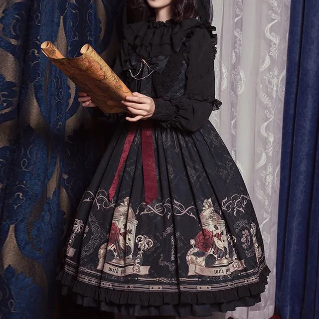 Gothic Style Vintage Sleeveless Lolita Dress