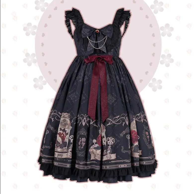 Gothic Style Vintage Sleeveless Lolita Dress