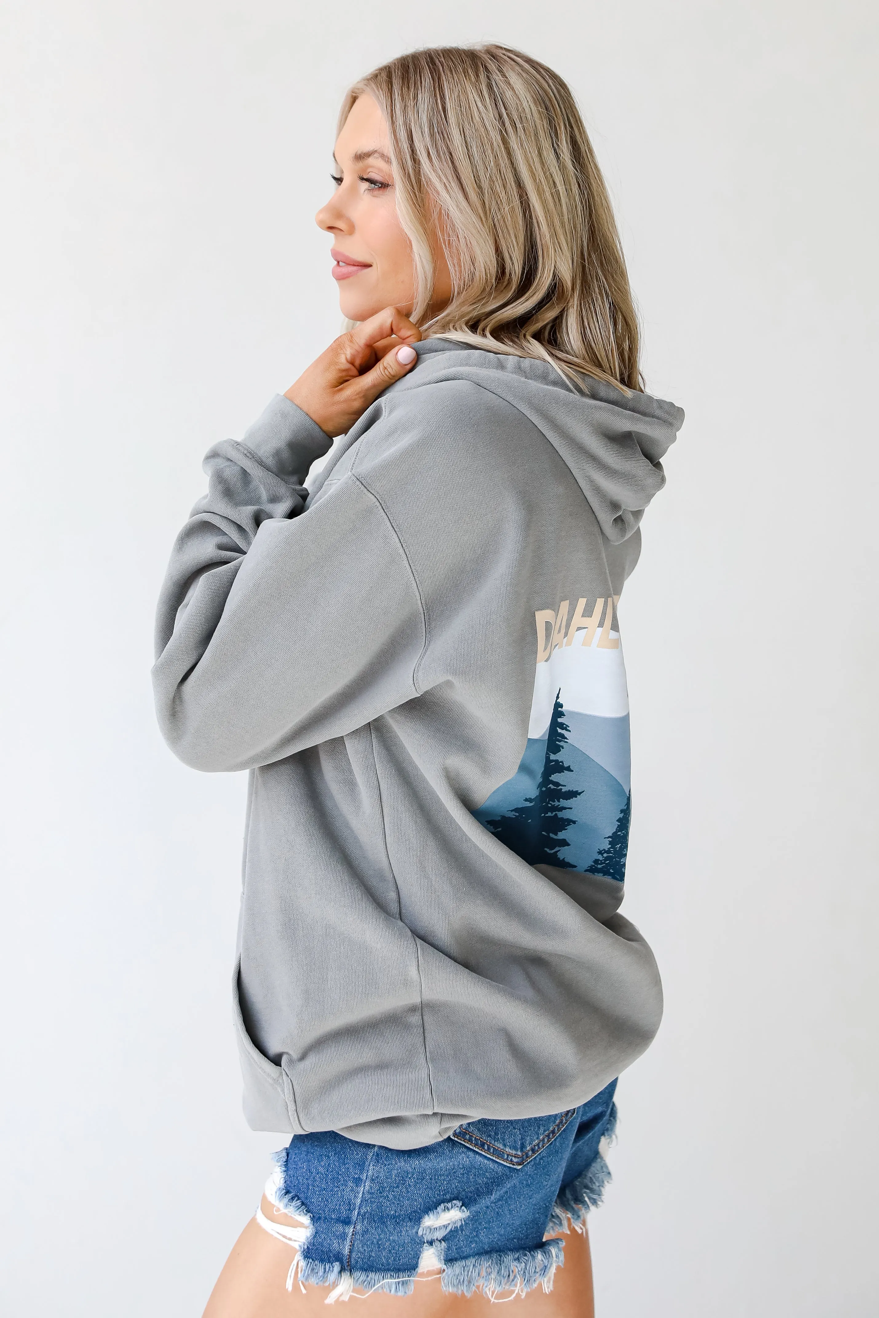 Grey Dahlonega Georgia Mountain Hoodie