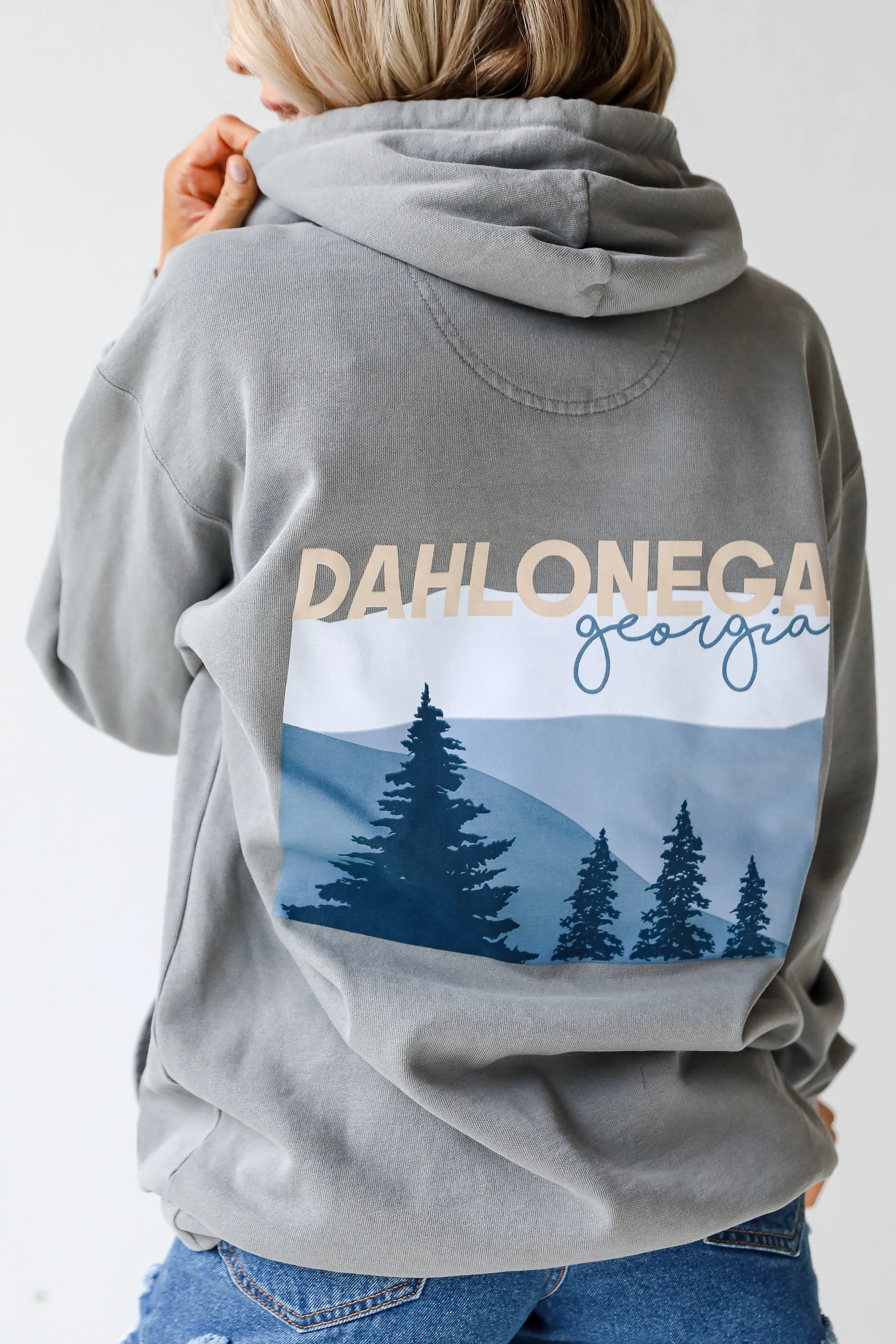 Grey Dahlonega Georgia Mountain Hoodie