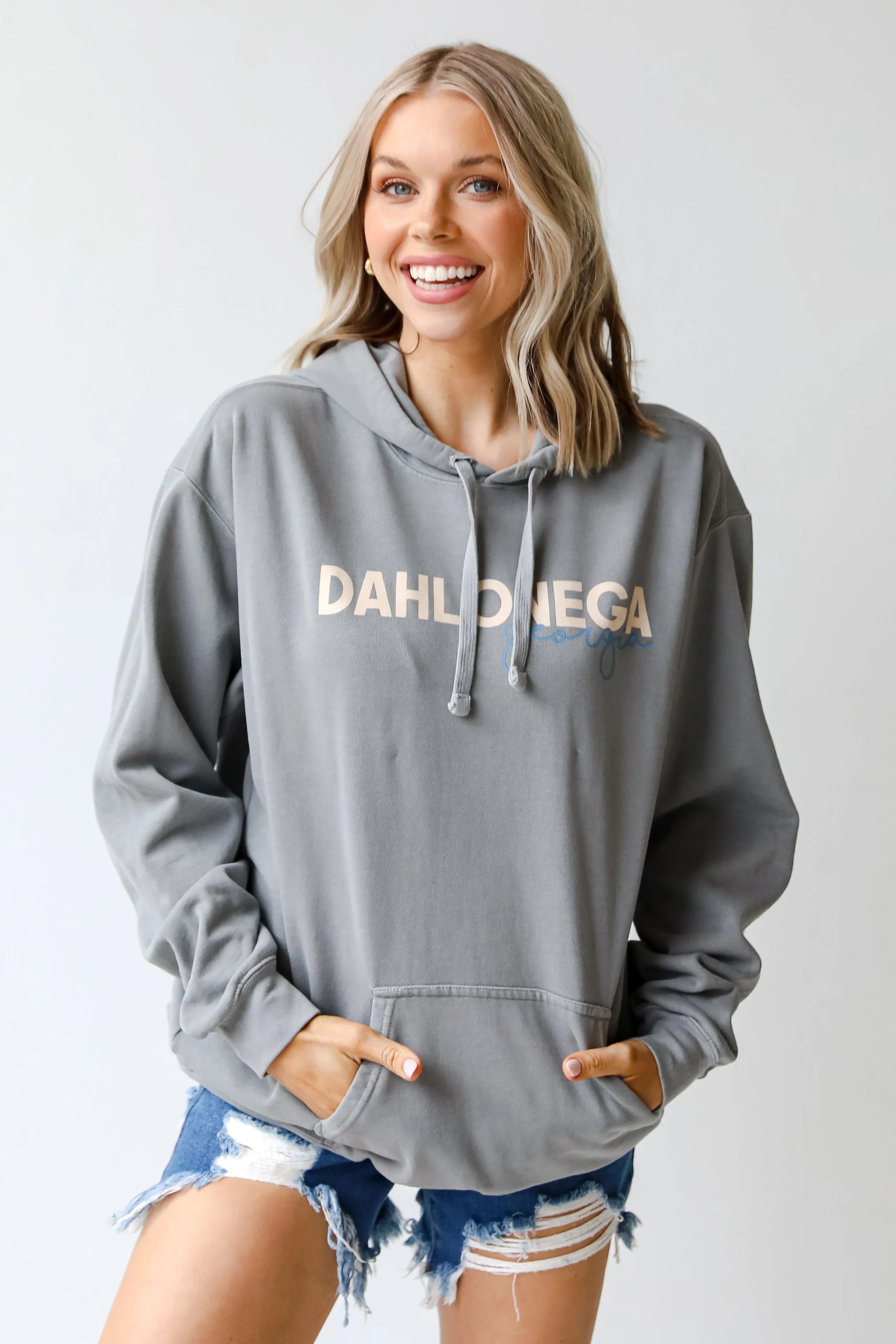 Grey Dahlonega Georgia Mountain Hoodie