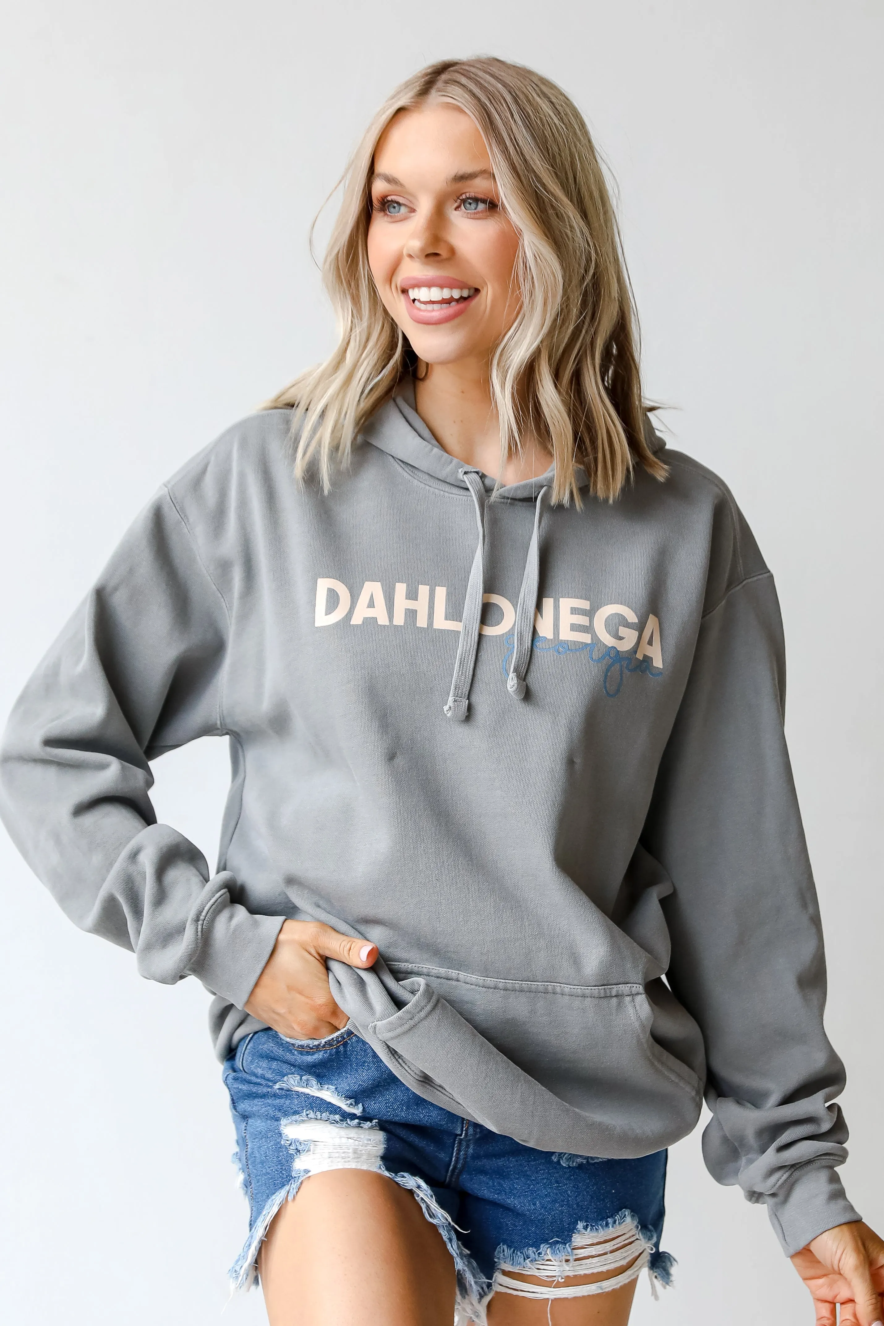 Grey Dahlonega Georgia Mountain Hoodie