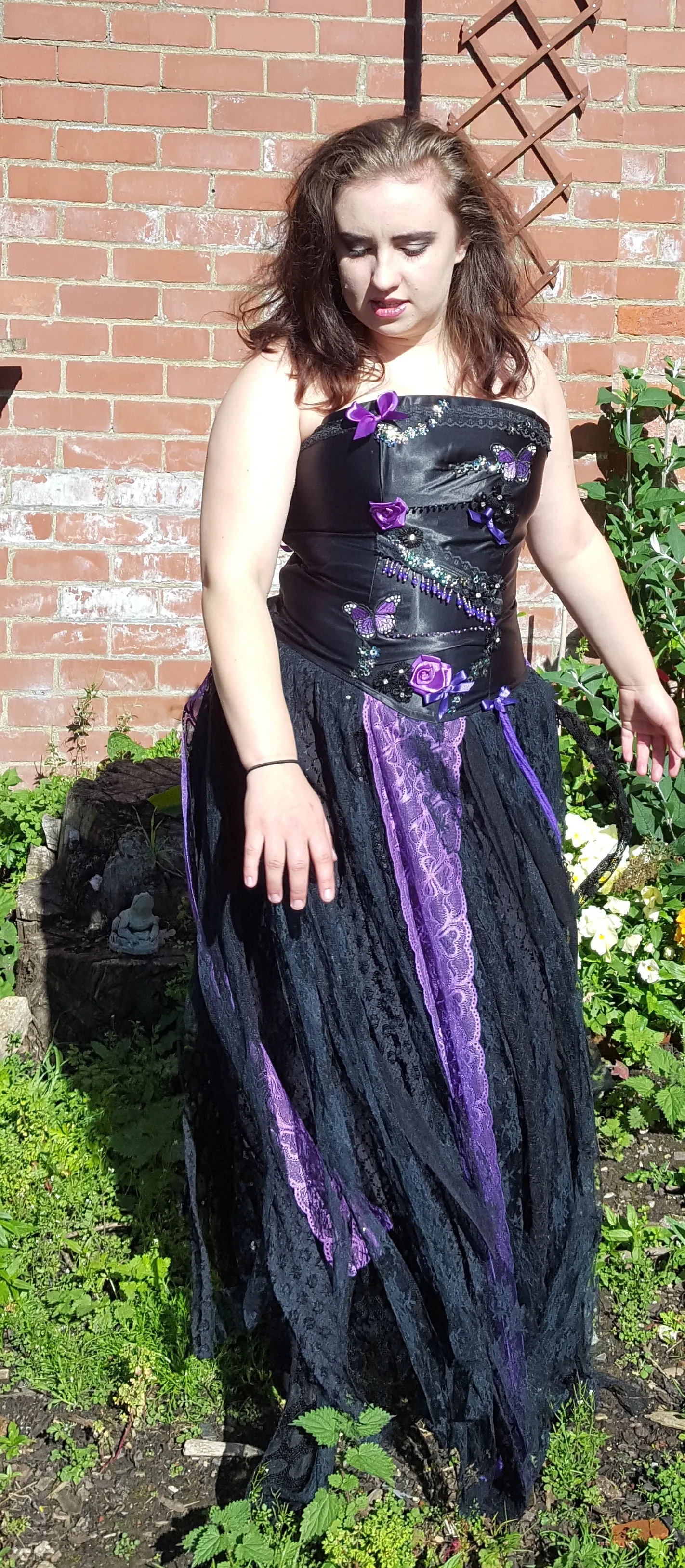 Halloween fancy dress, gothic bride, raw and raggy fantasy gown, Raw rags