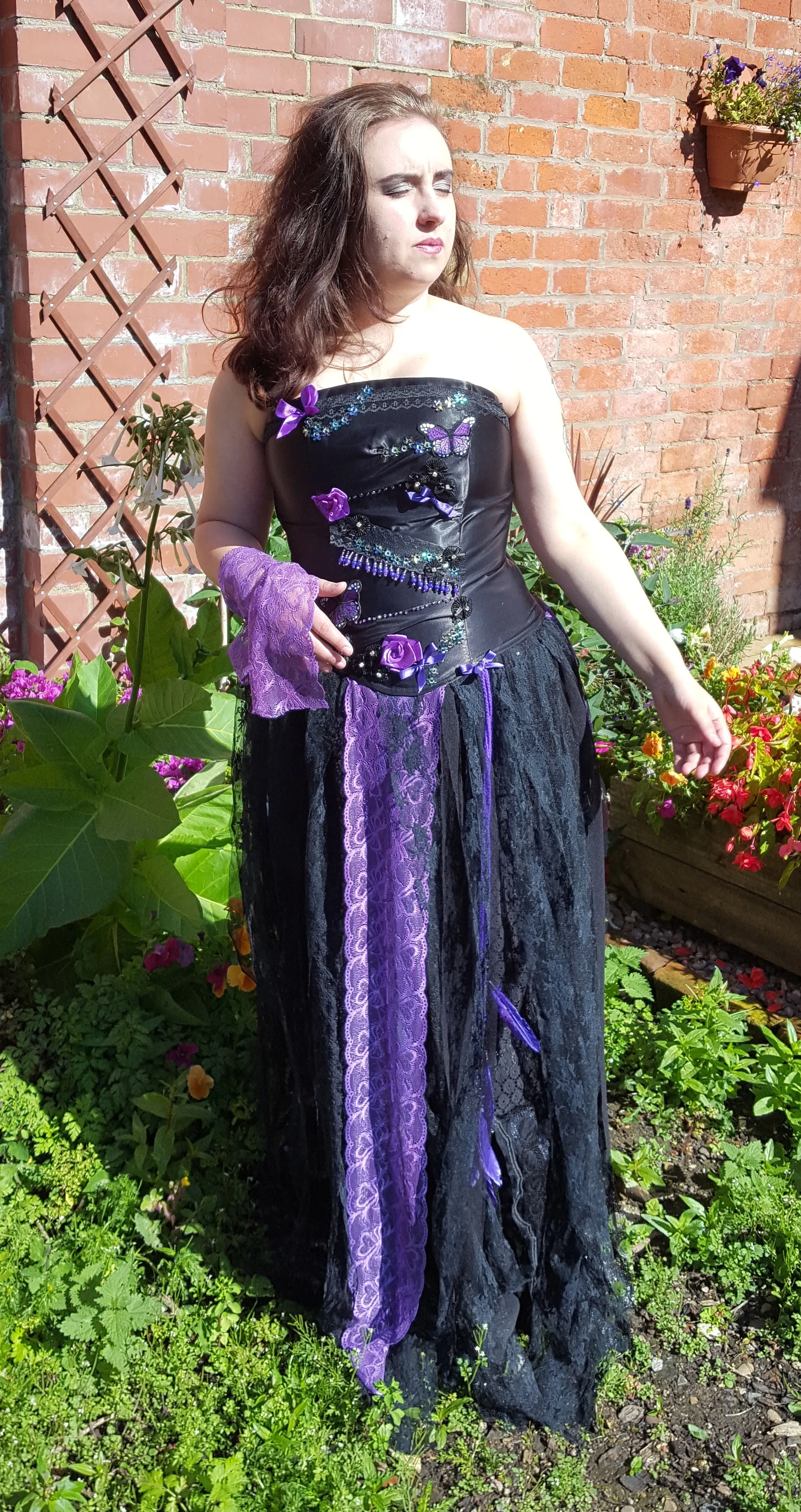 Halloween fancy dress, gothic bride, raw and raggy fantasy gown, Raw rags