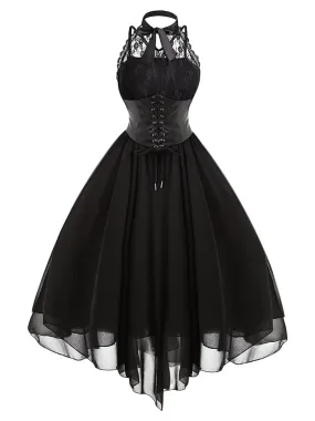 Halloween Gothic Steampunk Lace Dress