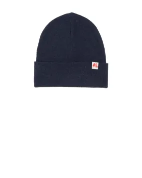 hat knit with cuff - navy