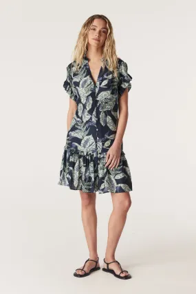 Havana Frill Dress - Navy Floral