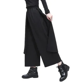 High Waist Elastic Fashion Women's Pants / Female Split Joint Long Trousers