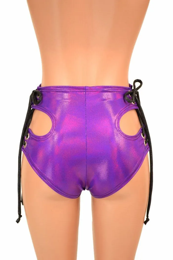 High Waist "Hipnotic" Lace Up Shorts