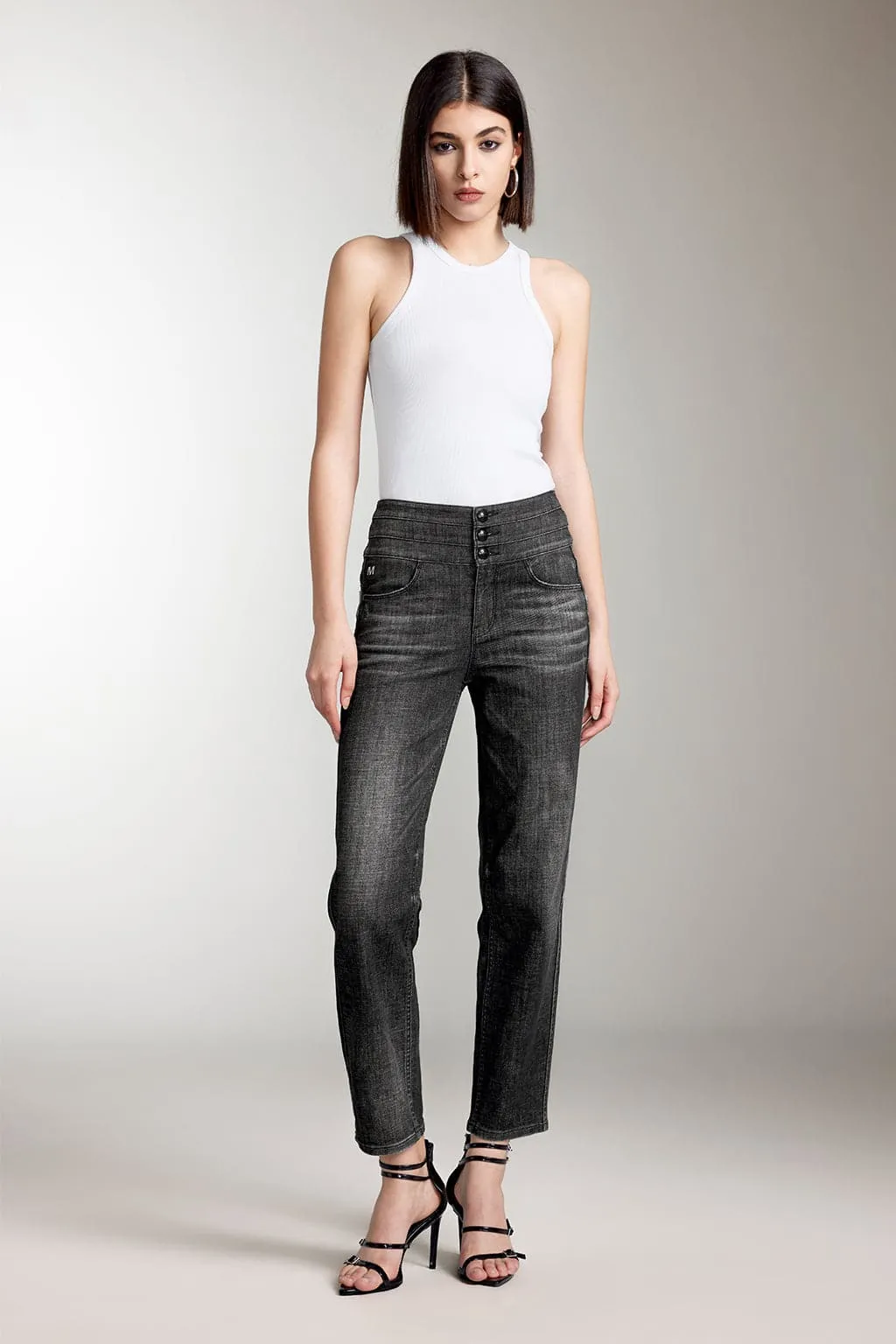 High Waist Straight Fit Jeans