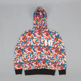 Ice Cream Sprinkle Zipped Hooded Sweatshirt Multi