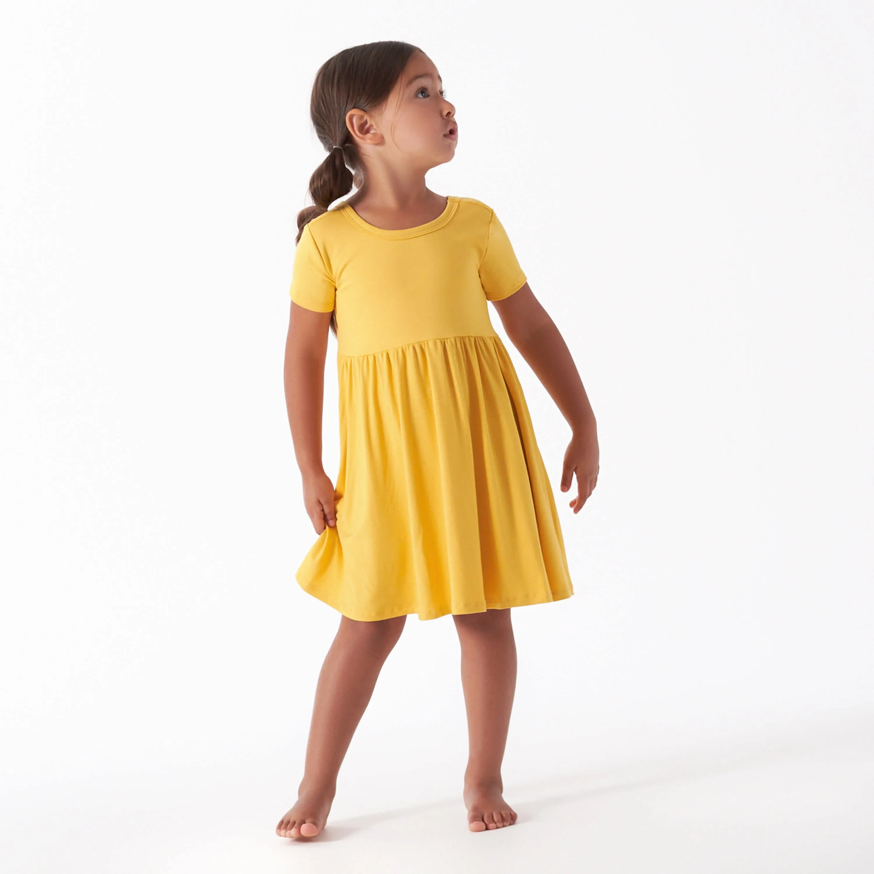 Infant & Toddler Girls Honey Buttery Soft Viscose Made from Eucalyptus Twirl Dress