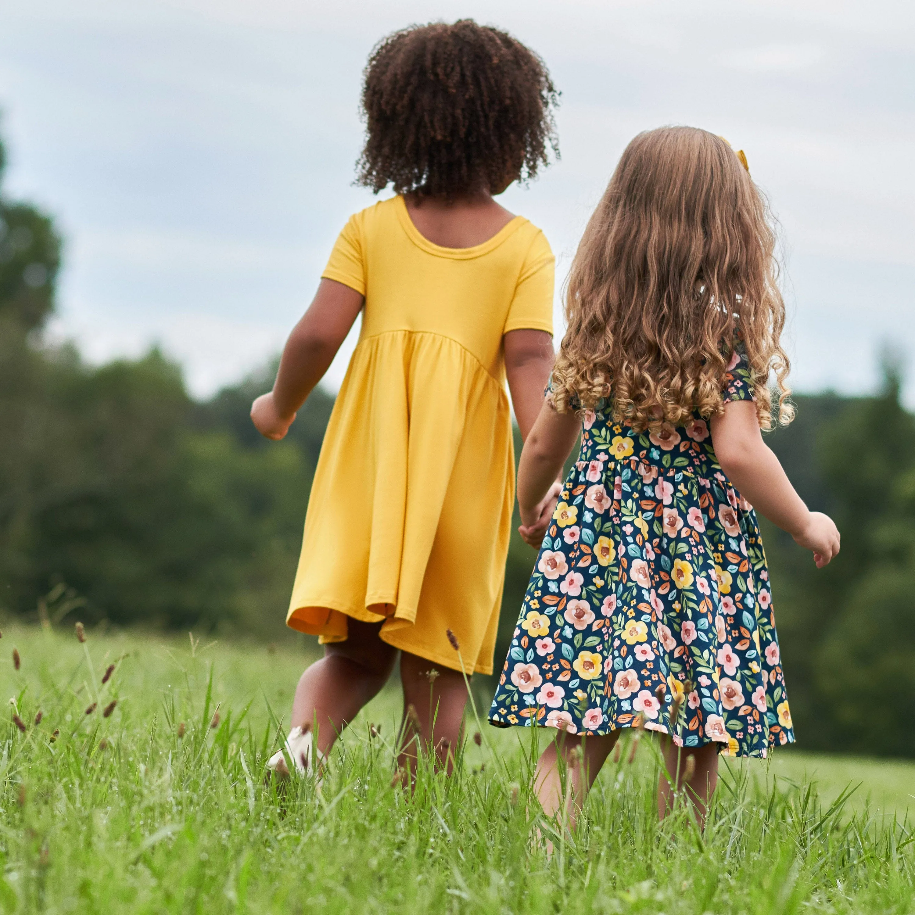 Infant & Toddler Girls Honey Buttery Soft Viscose Made from Eucalyptus Twirl Dress