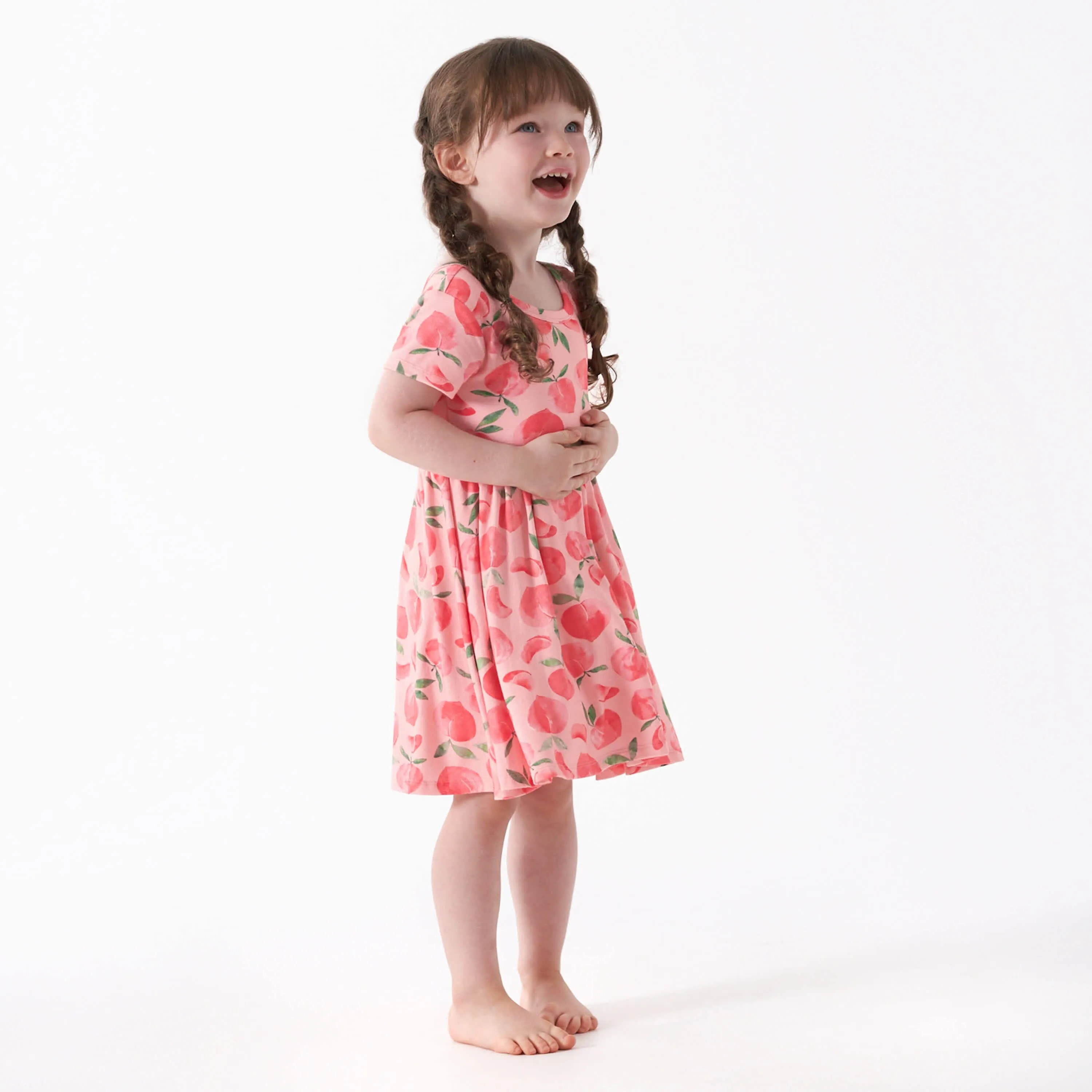 Infant & Toddler Girls Just Peachy Buttery Soft Viscose Made from Eucalyptus Twirl Dress