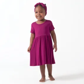 Infant & Toddler Girls Raspberry Buttery Soft Viscose Made from Eucalyptus Twirl Dress