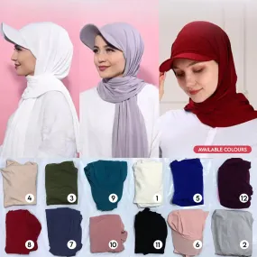 Instant Cap Hijab Scarfs Stretchable Shawl Hat