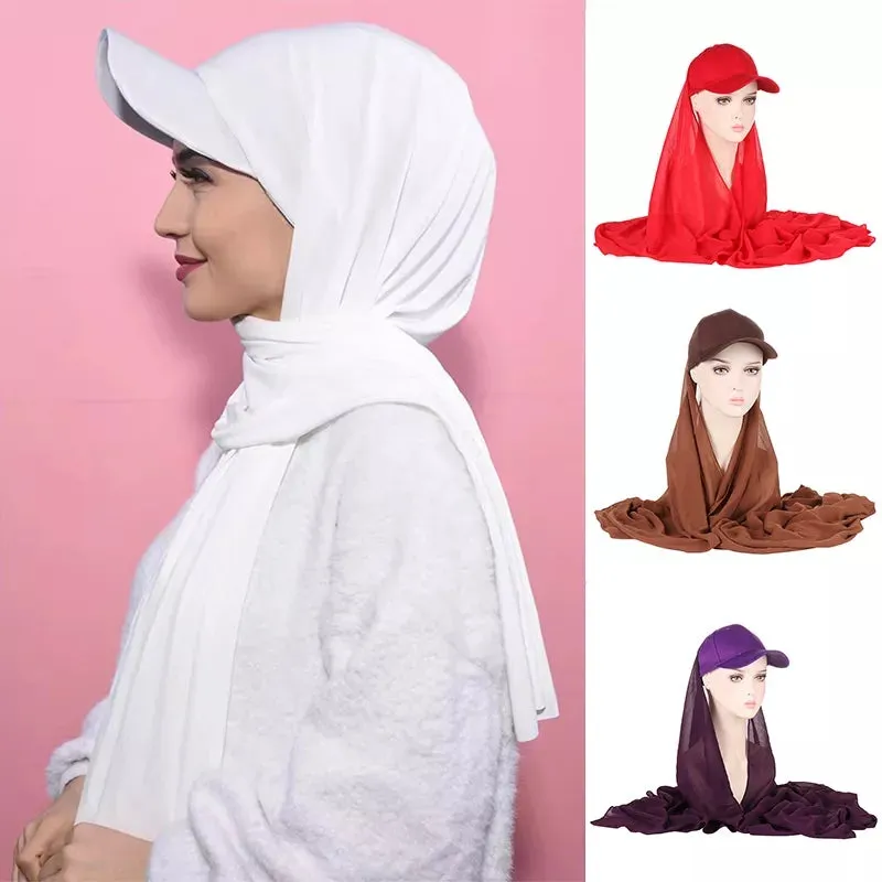 Instant Cap Hijab Scarfs Stretchable Shawl Hat