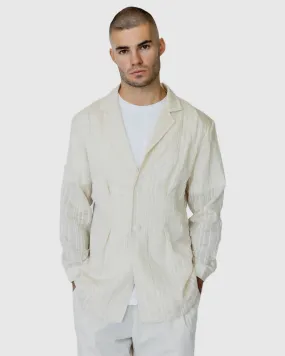 Justin Cassin Stanley Lightweight Blazer in Cream Color