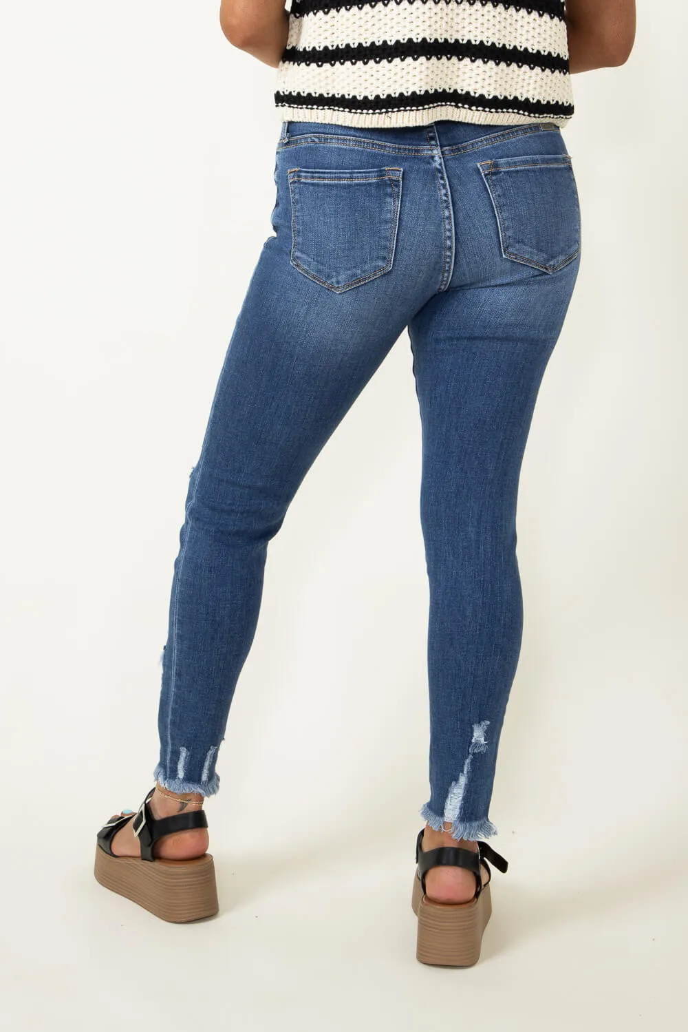 KanCan Trixie High Rise Distressed Skinny Jeans for Women | KC2516M