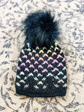 Knit Colorful POM Beanie