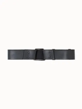 Large Leather Elastic Trapezoid Belt