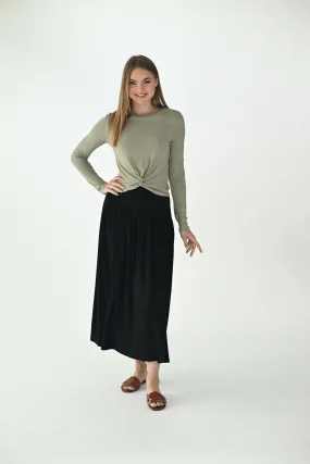 Latitude Olive Twist Tee LA190O