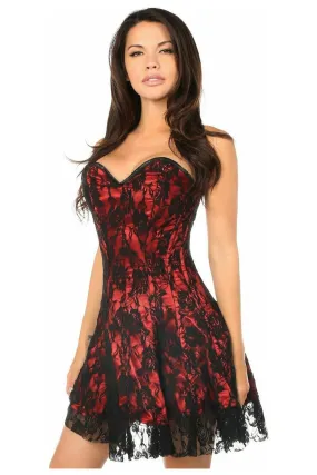 Lavish Red Lace Corset Dress