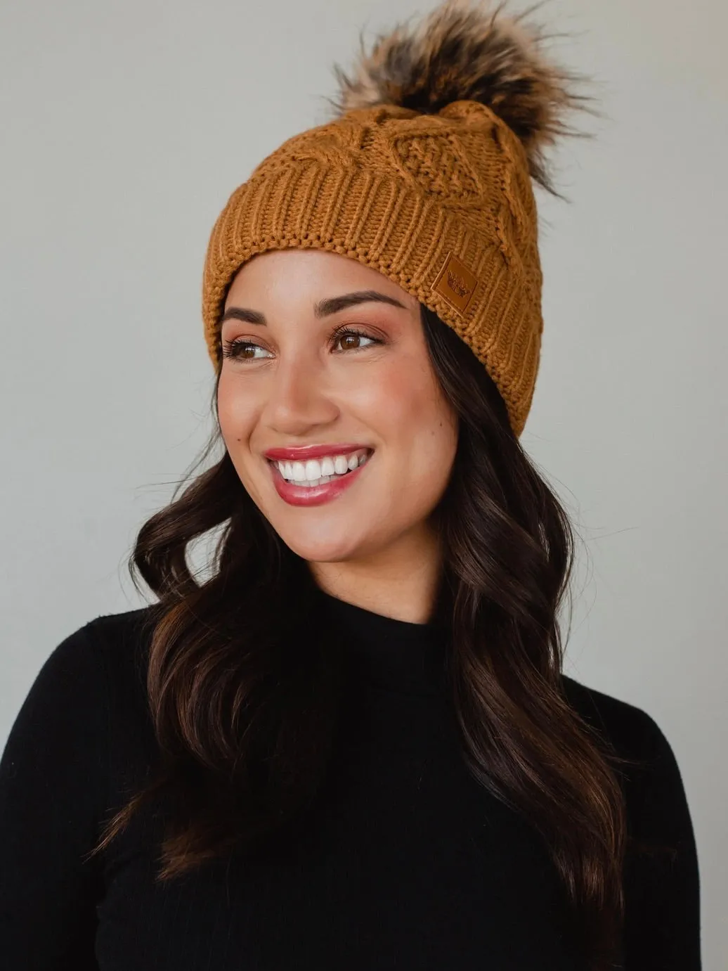 Lined Knit Pom Hat - 19 Colors