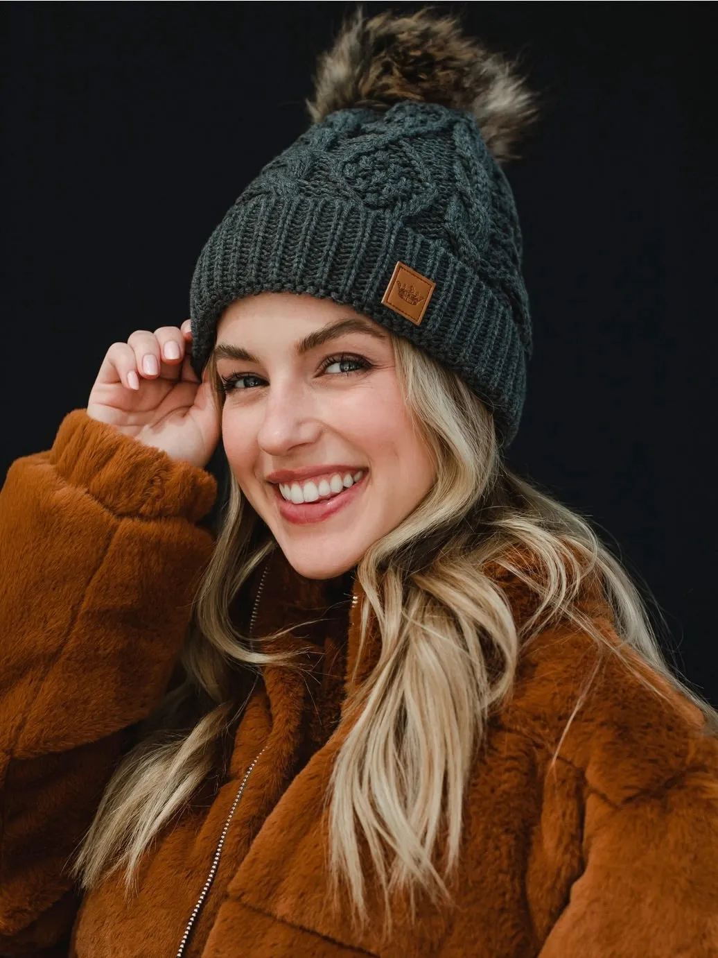 Lined Knit Pom Hat - 19 Colors