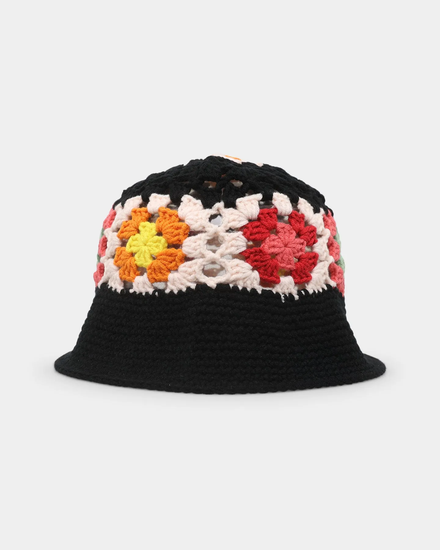 Loiter Crochet Bucket Hat Black/Multi-Coloured