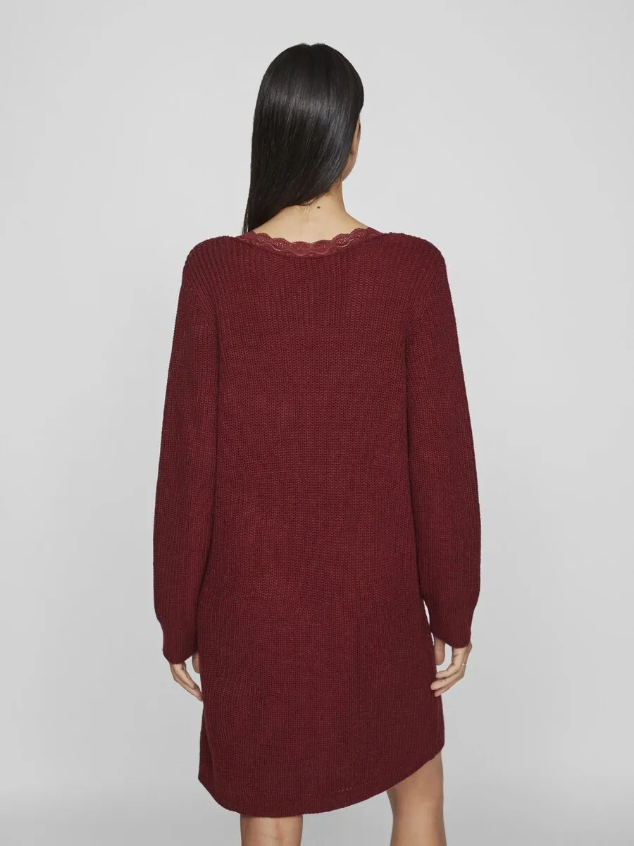 Lourda Mini Knit Dress (Cabernet)