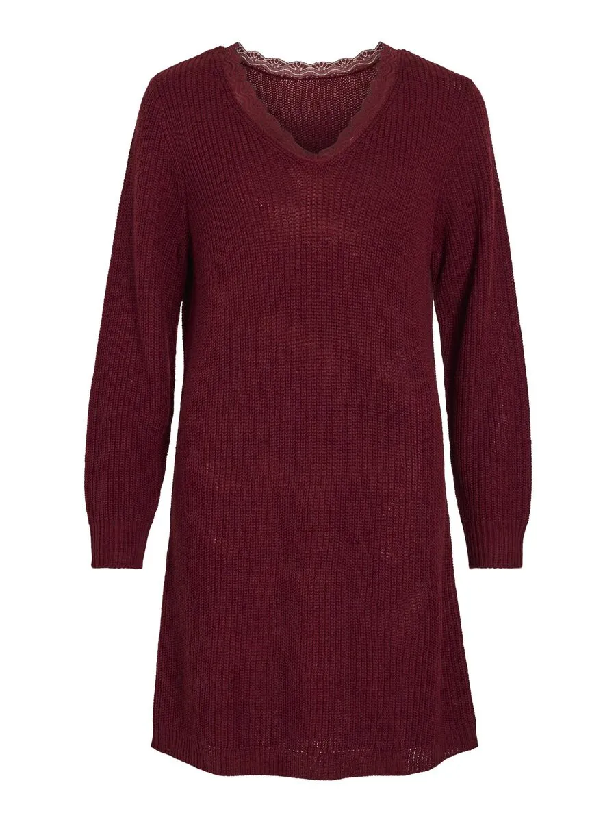 Lourda Mini Knit Dress (Cabernet)