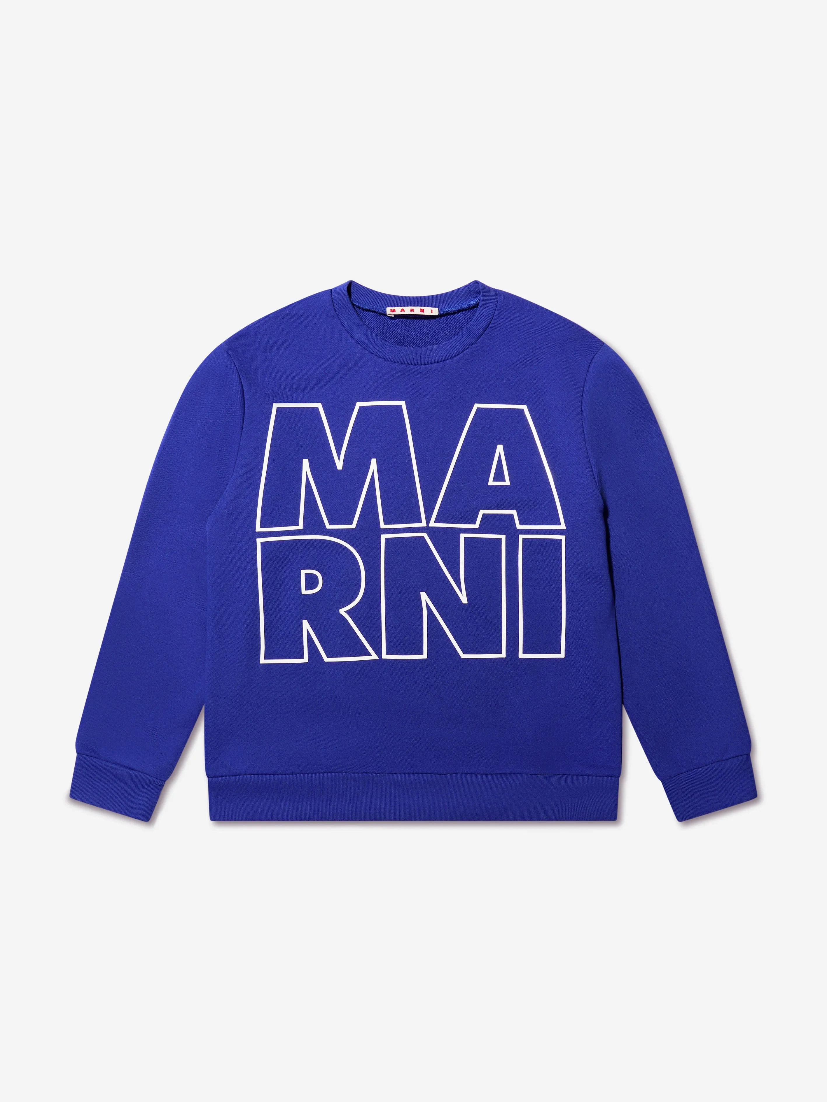 MARNI Kids Logo Sweatshirt in Blue