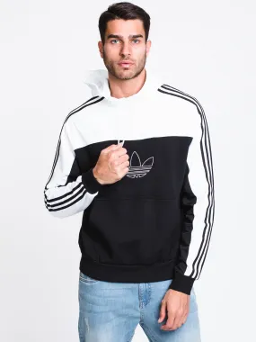 MENS MIXED PULLOVER HOODIE- BLACK/WHITE - CLEARANCE