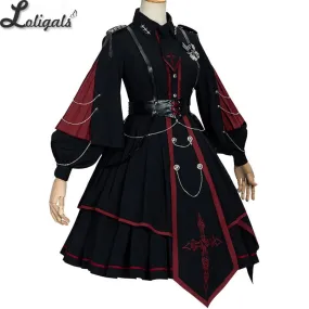 Military Officer ~ Gothic Military Uniform Vintage Long Sleeve Lolita Dress Full Set