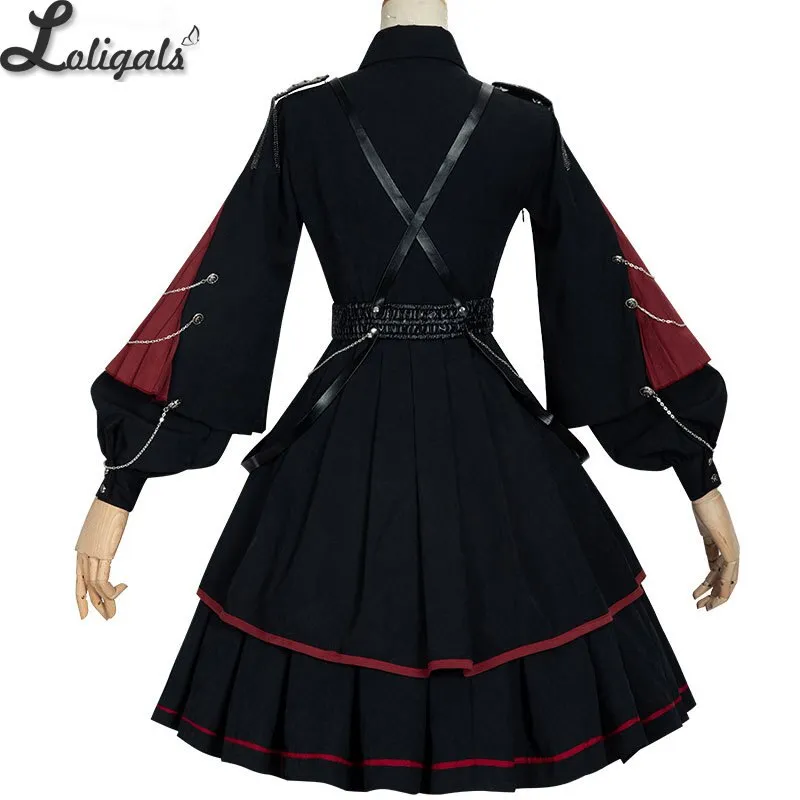 Military Officer ~ Gothic Military Uniform Vintage Long Sleeve Lolita Dress Full Set