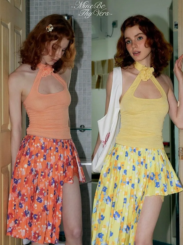 [Mine Be Thy Vers] Mamma Mia! Sun kissed island dream crop top and skirt set