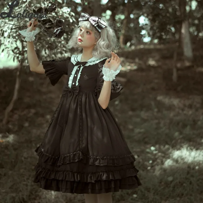 Miss Betty ~ Royal Gothic Empire Dress Short Sleeve Lolita Princess Dress by Yomi