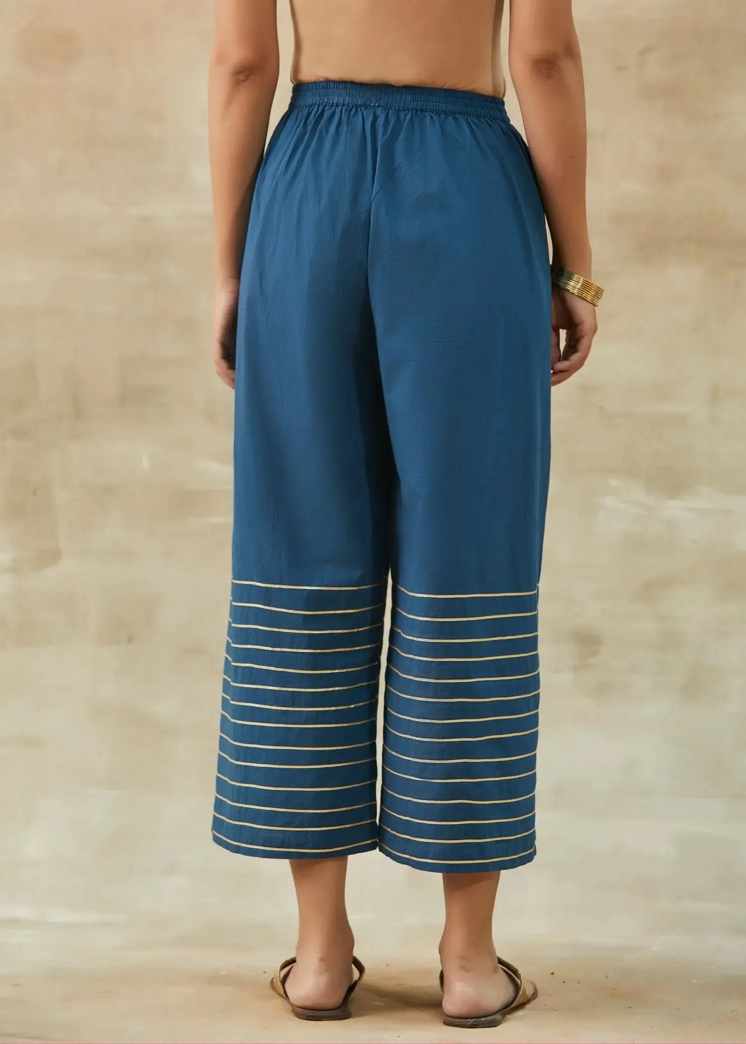 Navy Blue Gota Culottes