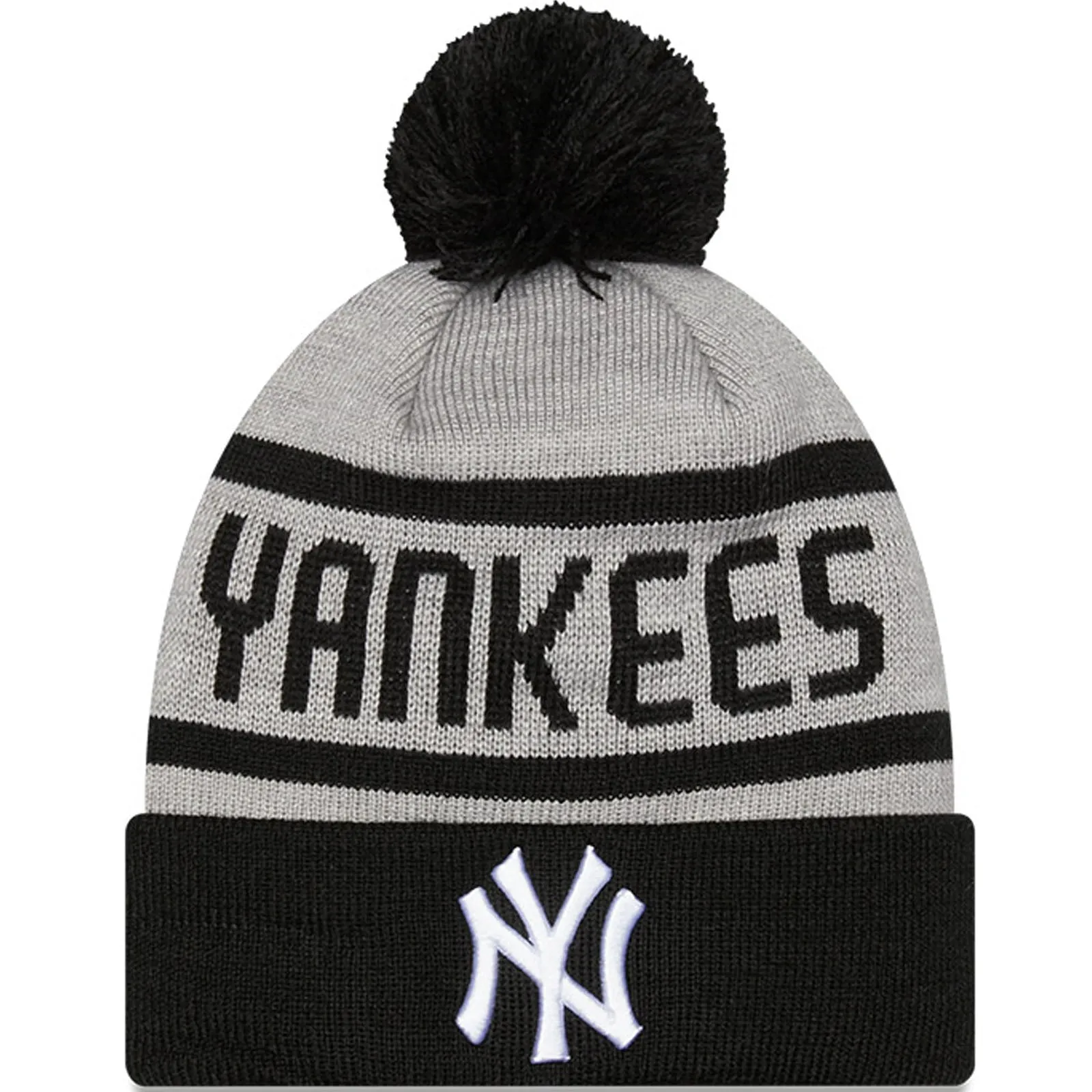 New Era Kids New York Yankees MLB Sideline Cuffed Bobble Hat - Grey