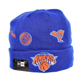 New Era New York Knicks Identity Cuffed Knit Men's Winter Beanie Blue