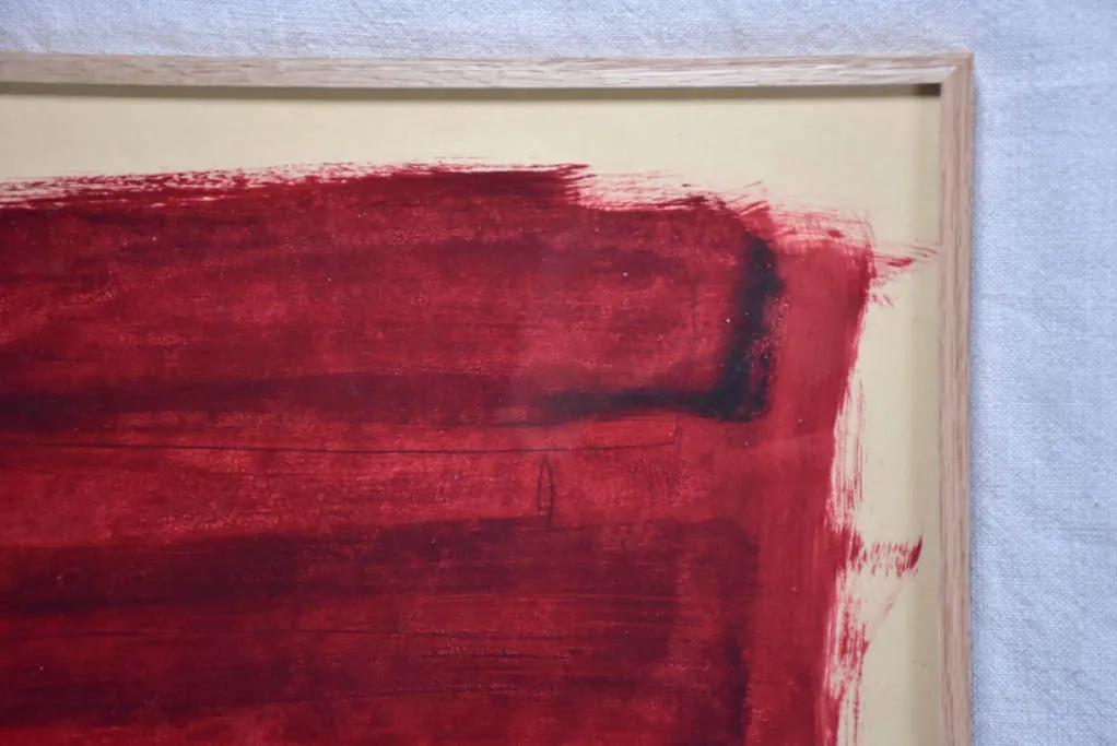 Oil on paper monotype - red chair - Caroline Beauzon 20½" x 26½"