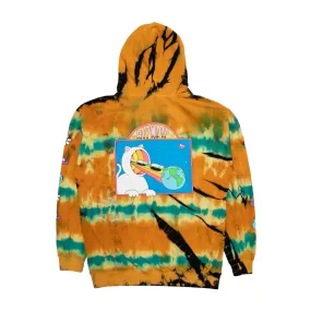 Open Minded Hoodie (Orange / Blue Sunburst Dye)