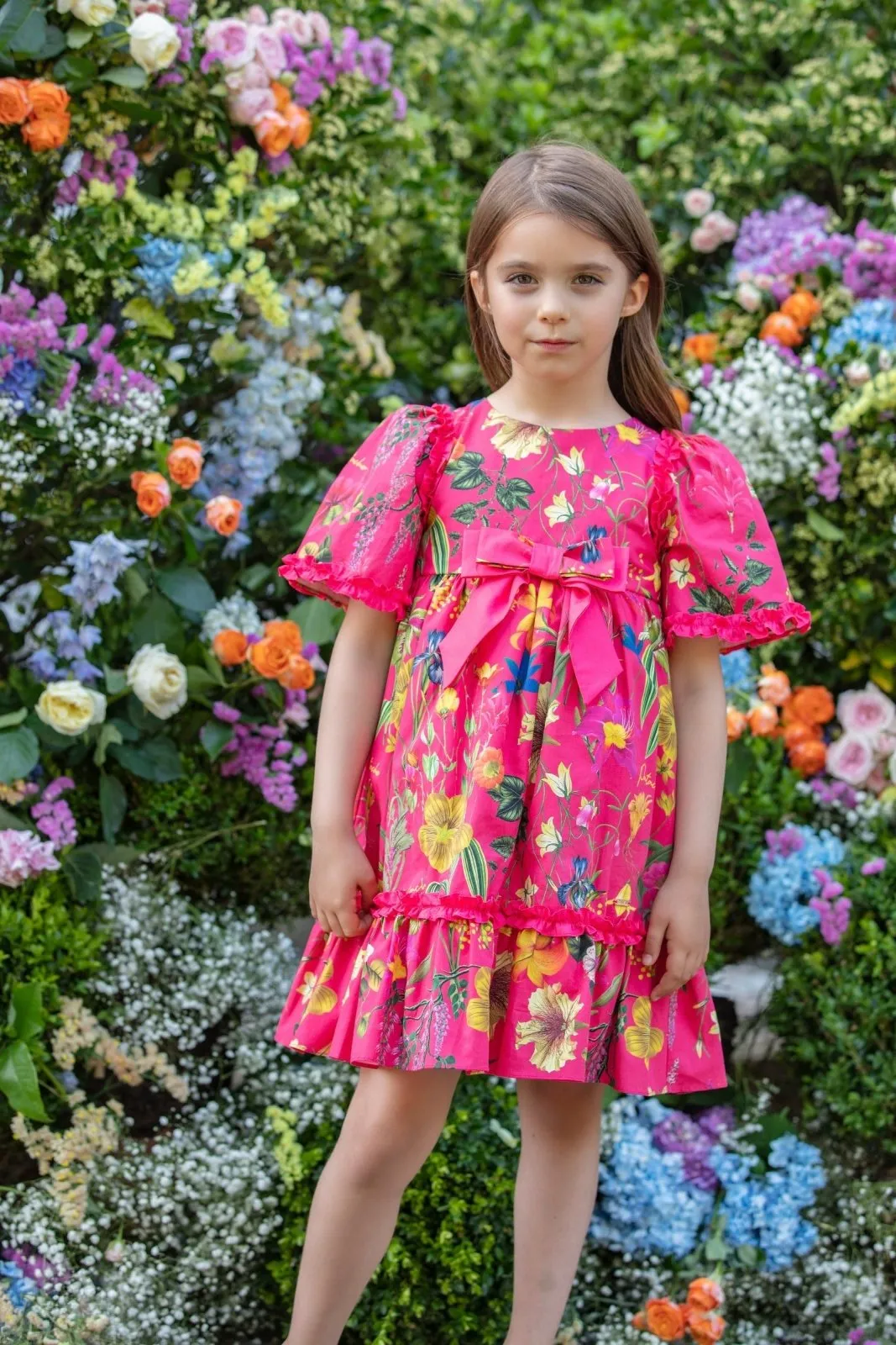 Patachou Girls EXCLUSIVE Botanic Fucshia Print Dress